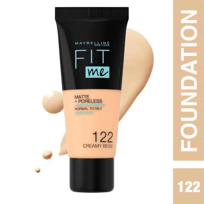 Maybelline New York Fit Me Matte Poreless Liquid Foundation Ideal For Normal To Oily Skin