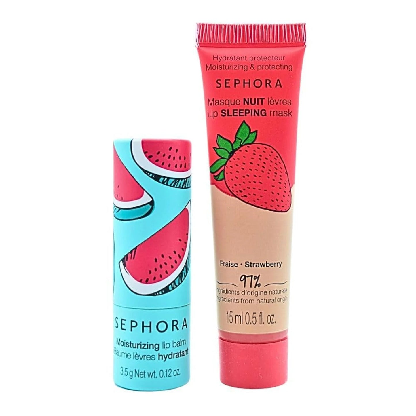 SEPHORA COLLECTION Day and Night Hydrating Lip Set - Strawberry Watermelon