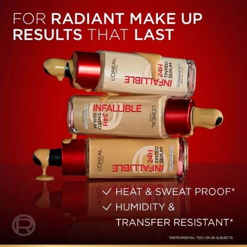 L'Oréal Paris Infallible 24H Tinted Serum With 1% Hyaluronic Acid For Radiant Hydrated Skin