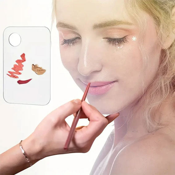 1pc Clear Acrylic Makeup Mixing Palette For Foundation & Eyeshadow Creams